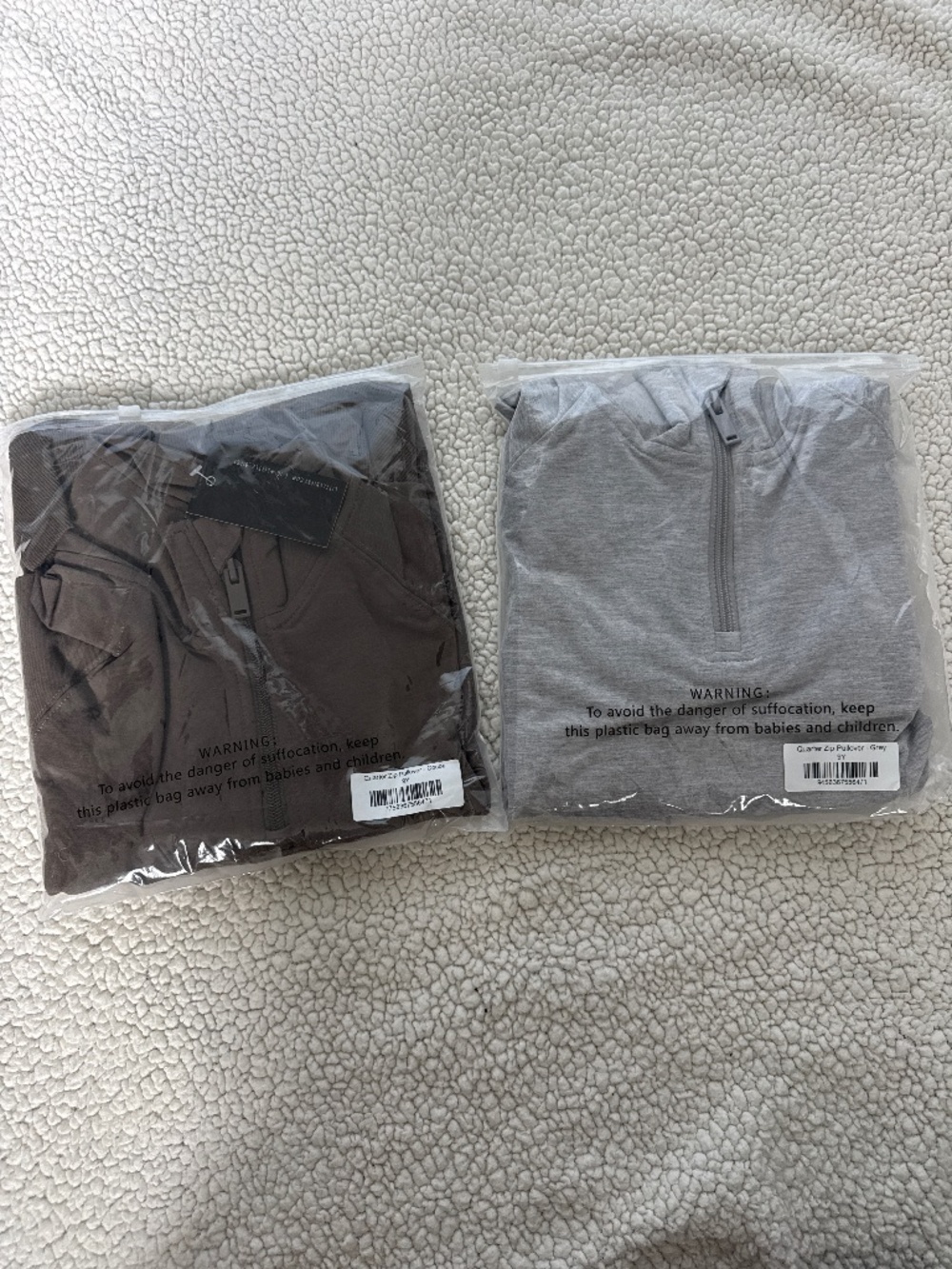 Two little Bipsy quarter zip pull overs